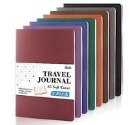 feela 8 Pack Lined Soft Cover A5 Notebooks, 92 Pages Each, Vintage Colours