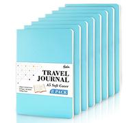 feela 8 Pack Soft Cover Notebooks A5, 92 Lined Pages, 80 GSM, Light Blue