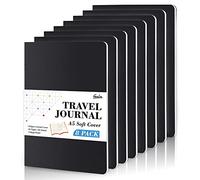 feela 8 Pack Soft Cover Notebooks A5, 92 Lined Pages, 80 GSM Paper, Black