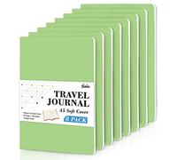 feela 8 Pack Soft Cover Notebooks A5 Lined Journal Notebooks College Ruled for Work, Lined Travel Journal for Women Men, Note Taking Study Notepad School Supplies Business Writing Note Books, Green