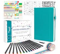 feela Bullet Journal Kit, A5 Dotted Notebook Set, Teal