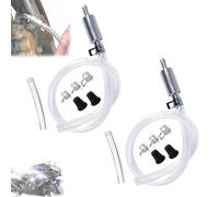 Feelamused Brake Bleeder Hose, One Way Check Valve Tube Bleeding Tool Kit for Car Motorcyle Clutch, Fluid Replacement Hose Hydraulic System Bleeding (2PC)