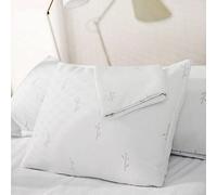 FeelAtHome Cooling Bamboo Pillow Cover Waterproof- 20 x 36 Inches Pack of 2 (King) - Very Soft & Comfortable, Zippered Bamboo Pillow Cover Pillowcase - Fibre Fabric Case Cover