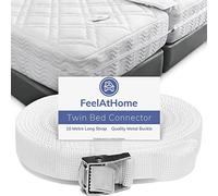 FeelAtHome Twin Bed Converter - Twin to King Mattress Joiner, 33ft Long Connecting Strap