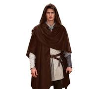 Feelcrag Black Cape Halloween Hooded Cape Witch Cloak For Man Wizard Witch Cloak With Hat Black Vampire Adult Male Adult Halloween Costumes Men Costume For Women And Men