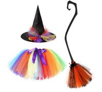 Feelcrag Girls Halloween Witch Costumes Girls Fancy Dress Toddlers Halloween Costume Childs Witch Costume Witches Outfits for Carnival Birthday Party Magician Performance Clothes