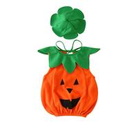 Feelcrag Halloween Kids Costume Pumpkin Romper with Hat Shoes for Baby Girls Boys Scary Pumpkin Costume Kids Kids Halloween Costumes for Boys 3-4 Infant Pumpkin Outfit My First Halloween Baby Boy