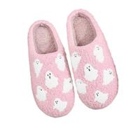 Feelcrag Halloween Pumpkin Slippers For Womens Mens Cow Slippers For Women Novelty Home Hotel Guest House Shoes Cozy Holiday Home Footwear Women Closed Toe Shoes