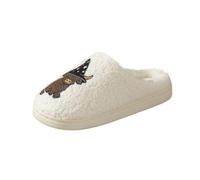 Feelcrag Halloween Slippers For Men Women Slippers For Women Men Soft Plush Warm House Mule Home Hotel Guest House Shoes Cozy Holiday Home Footwear Cute Cartoon Anti Slip Santa Sliders Shoes