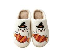 Feelcrag Halloween Slippers Women Womens Fluffy Slippers Winter Plush Memory Foam Home Hotel Guest House Shoes Cozy Holiday Home Footwear Soft Plush Comfy Warm Spooky Women
