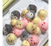 Feelcrag Handmade Chicken Squishy Relief Squeeze Toy Kawaii Sticky Squishy Mini Chick Pig Dog Stress Relief Toy Cute Animal Stress Relief Toy Soft Silicone Decompression Toys for Kids Adults