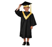 Feelcrag Kids Graduation Costume Academic Robe and Cap Set Students Graduation Suit Unisex Children Kids Cap and Gown Outfit for Kindergarten Preschool Ceremony Unisex Hats School Uniform High School