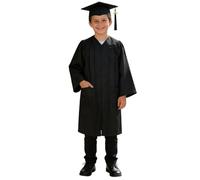 Feelcrag Kids Graduation Costume Unisex Graduation Gown Cap Set with Tassel Students Suit Uniforms Unisex Children Kids Cap and Gown Outfit Doctoral Hood Gifts High School Black