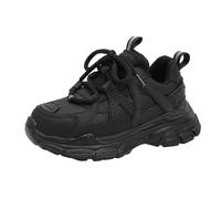 Feelcrag Kids Running Trainers Child Athletic Breathable Lightweight Outdoor Sport Sneakers Slip On School Shoes Infant Trainers Slip On Sneakers Easy Fasten Mesh Upper Non Shoes Black Plimsolls Kids