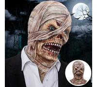 Feelcrag Mask Halloween, Terror Ghost Devil Mask Novelty Latex Full Head Skeleton Scary Masks Halloween Costumes for Men Adults Kids Boys Party Mens Costume Scary Cosplay Party Props Latex For Adult
