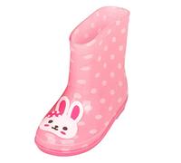 Feelcrag Rain BootsToddler Rain Boots Short Rain Boots for Toddler Easy On Lightweight (11) Pink