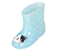 Feelcrag Rain BootsToddler Rain Boots Short Rain Boots for Toddler Easy On Lightweight (Blue, 11)