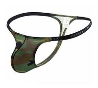 Feelcrag Sexy Underwear for Man,Men's Low Rise G Strings Thong Thongs for Men Low Rise T-Back Bikini Sexy Low Rise G-String Briefs Lingerie for Men Scrotal Support Army Green
