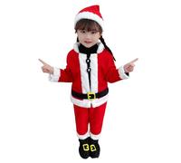Feelcrag Toddler Baby Christmas Elf Costume Outfit Baby's First Kids Santa Outfit Toddler Baby Girls Santa Elf Clothes Sets Outfits Outfits for Girls Set Hat