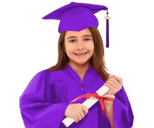 Feelcrag Unisex Kindergarten Graduation Gown Ceremonial Gowns Preschool Nursery Ceremony Costume Sets Tassel Set Preschool Graduation Cap Costume Cosplay Graduates Party Banner