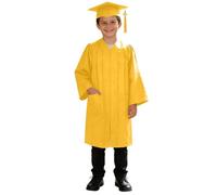 Feelcrag Unisex Nursery Preschool Kindergarten Graduation Robe Kindergarten Graduation Robe Unisex Gown Cap Set Children Kids Cap and Gown Outfit Gifts for Him Kids Yellow