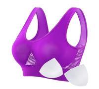 Feelcrag Women's Sports Bras Plus Size Lingerie UK Women Seamless Sports Bra Wireless Compression Bra Without Pading Comfort Yoga Crop Tops Vest for Running Sports Fitness