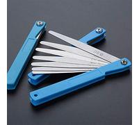 Feeler Gauge, 10 Blade Stainless Steel Marked Metric Gauge, Gap Measuring Tool (100 x 10mm, 1Pcs)