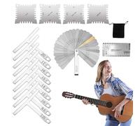 Feeler Gauge - Guitar Luthier Tools | Guitar String Action Gauge, Luthier Feeler Tools, Guitar Radius Gauge Set, Notched Radius Gauges Feeler String Action Ruler Luthier Tools For Fingerboard