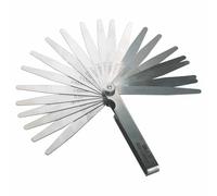Feeler Gauges 0.03-1.00mm/0.001-0.04" 32 Blades Tapered Feeler Gauge Metric and Imperial, Dual Marked Metric and SAE for Measuring Gap Thickness or Width for Spark Plug, Valve, Piston, Guitar