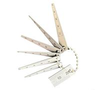 Feeler Gauges, Fire Door Gap Gauge, Stainless Steel Gap Gauge Set, 7 Pieces Pocket Tapered Ruler 1-6mm 20Mm Thickness Feeler Measurement Tool
