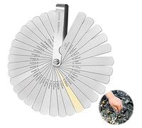 Feeler Gauges Stainless Steel Feeler Gauge Dual Markered Imperial and Metric Feeler Gauge Set 32 Blades Valve Feeler Gauges Spark Plug Feeler Gauges mm feeler gauges imperial(0.04-0.88mm)