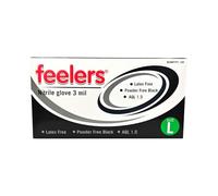 Feelers Black Nitrile Gloves Large Size 3mil