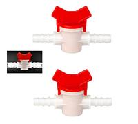Feelers Drip Irrigation Switch Valve,1" Barbed Hose ID Ball Valve for Drip Irrigation Hoses Agricultura Garden (Pack of 2)