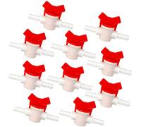 Feelers Drip Irrigation Switch Valve, 3/8" Barbed Hose ID Ball Valve for Drip Irrigation Hoses Agricultura Garden (Pack of 10)