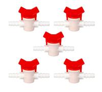 Feelers Drip Irrigation Switch Valve, 3/8" Barbed Hose ID Ball Valve for Drip Irrigation Hoses Agricultura Garden (Pack of 5)