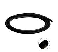 Feelers Industrial Black Solid Natural Latex Rubber Tubing 1/9"（Exactly 3mm）OD Speargun Band Slingshot Catapult Tube Rubber Hose for Sports Exercise and Fitness, 3M Length
