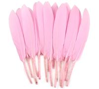 FeelfunFeather 120pcs Goose Cochettes Feather Natural Bulk 4-6 inch 10-15cm for Wedding Party Christmas Decorations DIY Crafts Goose Cochettes Feather,Pink