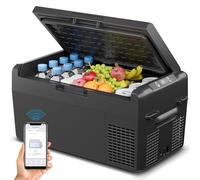 Feelfunn 12 Volt Refrigerator - 21QT(20L) Portable Freezer, Electric Cooler for Car Truck RV Van Camping & Road Trip, Fast Cooling Fridge with 12/24V DC & 110-240V AC for Vehicle & Home Use,-4℉~68℉