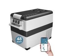 Feelfunn 12V Portable Car Fridge 48L (45L) AC/DC for Truck Van Caravan SUV Car Fridge Freezer for Camping Boat