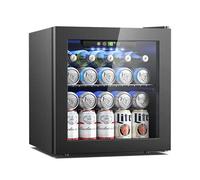 Feelfunn Beverage Refrigerator - 12 Bottles - 50 Can Mini Fridge with Glass Door - Soda Beer Drink Refrigerator - Small Fridge for Office, Home Office