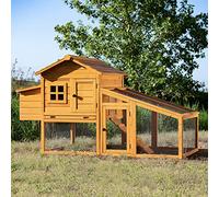 FeelGoodUK CHICKEN COOP HEN HOUSE POULTRY ARK HOME NEST RUN COUP WITH INTEGRA...