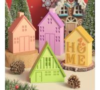 Feelhea Set of 4 3D Silicone Candle Moulds Set, DIY Candle Moulds for Home, Gifts & Christmas - Silicone Moulds Casting Moulds - Perfect Candle Moulds for DIY Beginners and Advanced Users (Homes)