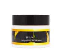 Feelia - Natural Brightening Face Cream - Improve Uneven Skin Tone, Sun Damage, Anti-aging properties with Vitamin E, Shea Butter, Grapeseed, Geranium, Rose & Lavender Oils - 50g