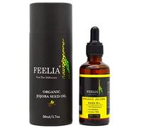 Feelia - Organic Jojoba Seed Oil - Cold Pressed, Fast Absorbing, Chemical - FREE, 100% Pure & Organic (Jojoba Oil - 50ml)