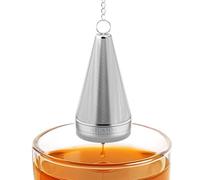 Feelife Cone Tea Infuser for Loose Tea, Stainless Steel Loose Leaf Tea Strainer Steeper with Drip Tray Extra Fine Mesh Ball Infusers, Diffuser Holder Filter for Mugs