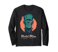 Feelin' Alive Frankenstein Monster Halloween Graphic Long Sleeve T-Shirt