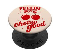 Feelin Cherry Good Vintage Retro Fruit Summer Aesthetic PopSockets Adhesive PopGrip