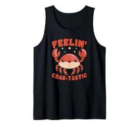 Feelin' Crab-Tastic Cute Cartoon Crab Pun Tank Top