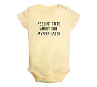 Feelin' Cute Might Shit Myself Later Funny Bodysuits, Newborn Baby Romper, Infant Jumpsuits, 0-24 Months Babies Outfits