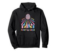 Feelin' Egg-cellent Retro 70s Easter Bunny Disco Pullover Hoodie